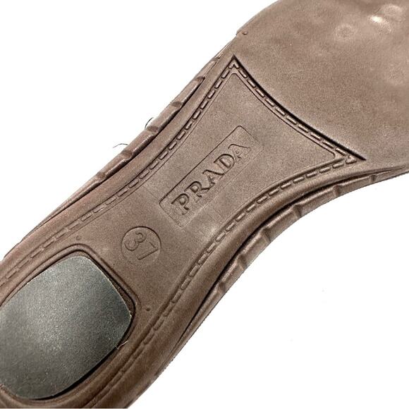 PRADA flats - Fuchsia Hot Pink #barbiecore suede flats - SIZE 37.5 EUC / 7 US - Picture 11 of 14